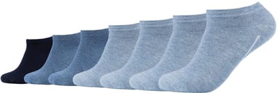 camano, Sneakersokken, ca-soft, GOTS-gecertificeerd, biologisch katoen, unisex sokken, 7-pack, zonder elastiek, drukvrije boord, verstevigde hiel, met de hand geketteerde teen, comfortabel, duurzaam, zachte sneakersokken.