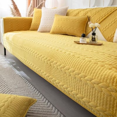 Moderne Pluche Sofaovertrek van Velvet 1 /2 /3 Zits Antislip Dikke Hoekbankhoes Fauteuilhoezen Meubelbeschermer Zacht 70x70cm 1pc