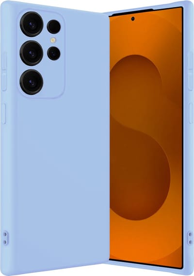 Hoes - Geschikt voor Samsung Galaxy S25 Ultra - Sterk & Shockproof - Hoesje Cover - Siliconen Case - Lichtblauw
