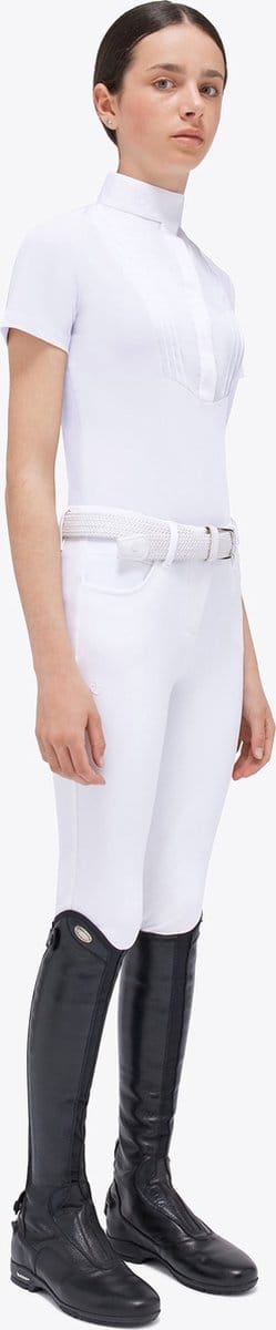 Cavalleria Toscana Jersey Wedstrijd Shirt S/S Bib Girls S Wit