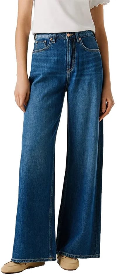 Pepe Jeans Jaimy Wide Leg Hoogzittende Jeans Blauw 33 / 32 Vrouw
