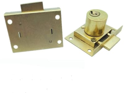 Dailygoods- Cilinderslot Goud - Vintage Deurslot - Kastslot - 20mm Dikte - 2 Sleutels - Type A/B - Corrosiebestendig Koper