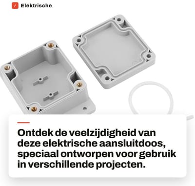 Dailygoods - Elektrische Aansluitdoos - Waterdichte Doos - Brandveilig en Corrosiebestendig - Grijs - Verbinding Huis - Ideaal voor Elektrische Projec...