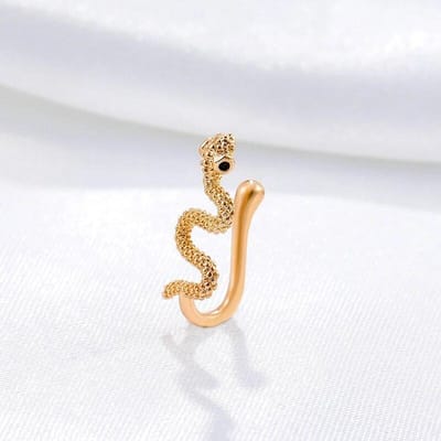 1 stks slang neusring voor vrouwen goud zilver kleur non-piercing roestvrij stalen neusclip nep septum piercing sieraden