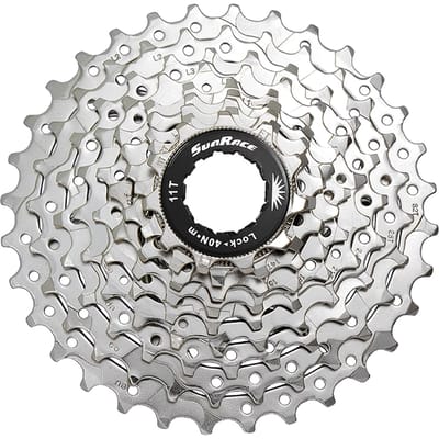 Sunrace 9-speed cassette - 11-32t - Super Fluid Drive - Lichtgewicht - Nikkelafwerking