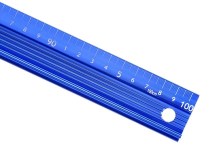 Cosensi- Metalen Liniaal 100cm - Aluminiumlegering - Antislipstrip - Schokbestendig - Nauwkeurige Meting - Verhoogde Grip - Duurzaam en Corrosiebestendig - Snijliniaal
