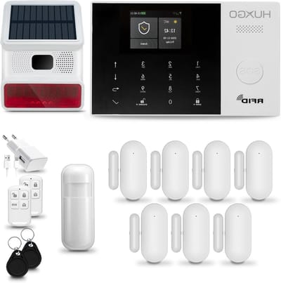 Draadloos Alarmsysteem - Smart Home Security - Huis Beveiligen - Dubbele WiFi GSM - 1+7 Sensoren - Wit