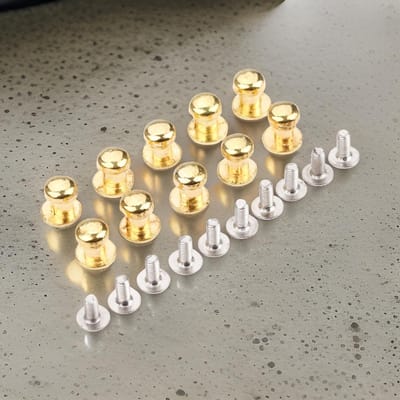 10 Stuks Mini Knoppen – Handvat voor Kleine Lade – Goud – 7*10 mm – Kleine Ladeknoppen – Goudkleurig Design – Kleine Lades en Kasten – Inclusief Schroeven – Stijlvolle en Functionele Handgrepen