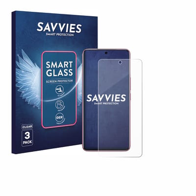 3 Stuks Savvies Screenprotector - geschikt voor Vivo V60e 5G - beschermfolie glas transparant