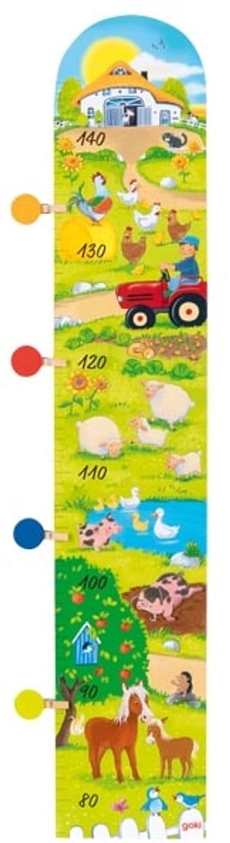 Goki meetlat boerderij - groeimeter voor kinderen met dieren.