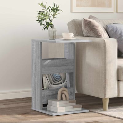 vidaXL - Bijzettafel - Grijs - Sonoma - 40 - x - 35 - x - 60,5 - cm - Bewerkt - hout