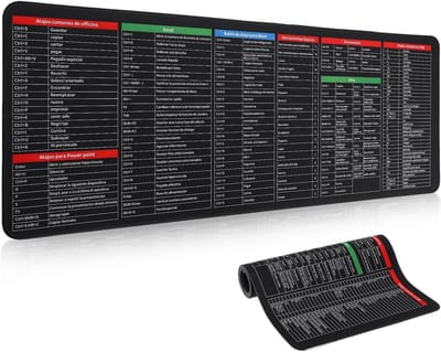 Grote Spaanse Toetsenbordmat met Sneltoetsen, Antislip Bureau Mat voor Kantoor, Gaming en Studio, XXL Formaat
