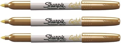 Permanente Marker - Fijne Stift - Creatief Schrijven - Ondoorzichtige Metallic Inkt - 2 Stuks - Goud