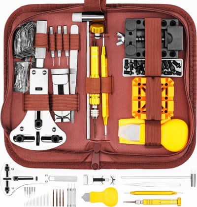 PROKING Horloge Reparatie set - 154 Delig - Horlogeband Inkorter - 0 tot 55 mm - Opener - Schroevendraaier set - Gereedschapsset