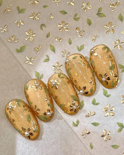 Nail Art Stickers voor Vrouwen en Meisjes - Zelfklevende Gel Stickers voor Creatieve Nagelkunst, Duurzaam en Eenvoudig aan te brengen, Perfecte DIY Nagelaccessoires (Groen)