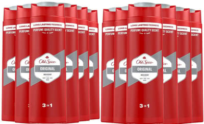12 x Old Spice - Original - Douchegel 3-in-1 - Reinigt, Verfrist & Verzorgt - 400 ml - Douchegel - 3-in-1 - Reinigen - Verfrissen - Verzorgen