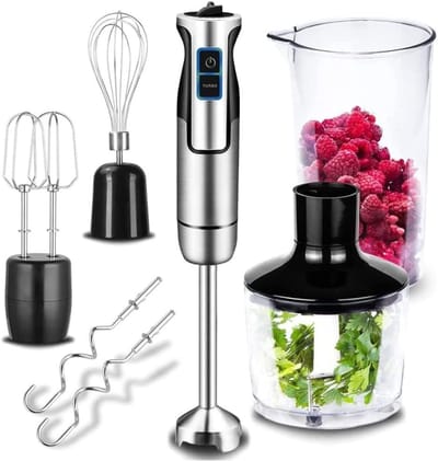 AHD® Mixer staafmixer - Mixer - Mixer handmixer - Zilver - ‎24cm x 18cmx 19cm; 1.2 kg