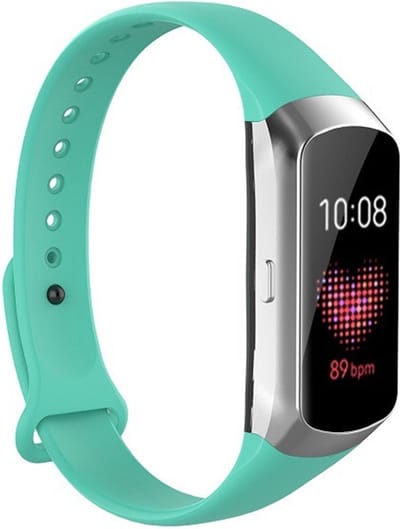 By Qubix - Compatible Samsung bandje - Siliconen bandje - Mintgroen - Geschikt voor Samsung Galaxy Fit