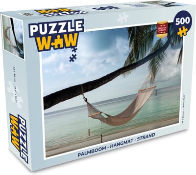 Puzzel Palmboom - Hangmat - Strand - Legpuzzel - Puzzel 500 stukjes