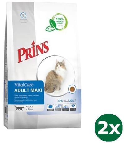 Prins cat vital care adult maxi kattenvoer 2x 10 kg
