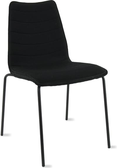 Workliving Verona Eetkamerstoel / Vergaderstoel - Mirage zwart - frame zwart