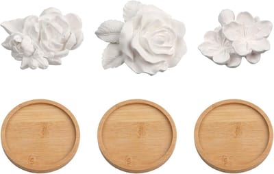Set van 3 Geurstenen voor Essentiële Olie, Handgemaakte Diffuser voor Aromatherapie, Luchtverfrisser met Natuurlijke Geuren en Long-lasting Aroma