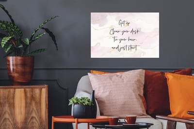 Muurstickers - Sticker Folie - Motivatie - Studeren - Student - Quote - 60x40 cm - Plakfolie - Muurstickers Kinderkamer - Zelfklevend Behang - Zelfklevend behangpapier - Stickerfolie