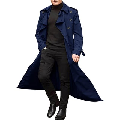 Middellange Windjack voor Heren Lange Windjack voor Heren Windjack Casual Bovenkleding Herenriem XL black