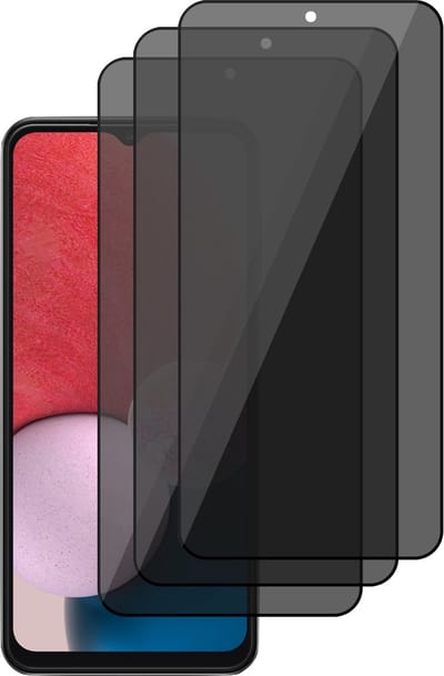 Privacy Screenprotector geschikt voor Samsung Galaxy A13 4G - Volledig Dekkende Gehard Glas Tempered Glass - 3 Stuks