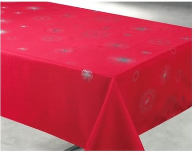 Kersttafelkleed rond of rechthoekig - vlekbestendig/waterdicht materiaal - patroon met hemelse sterren