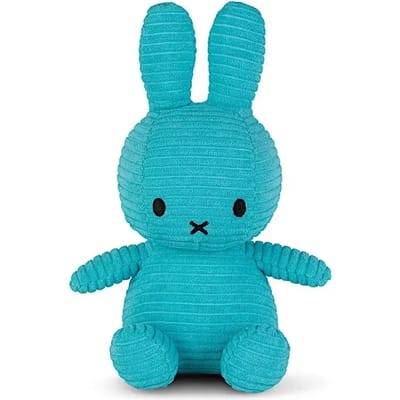 Bon Ton Toys - Nijntje - Miffy - Knuffel - Sitting - Corduroy - Teal - 23 cm