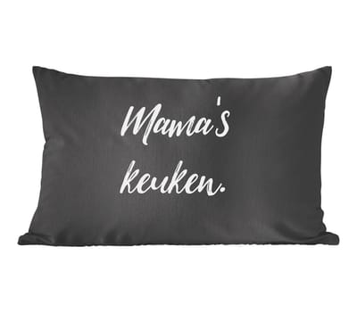 Sierkussens - Kussentjes Woonkamer - 60x40 cm - Mama's keuken - Quotes - Spreuken - Moeder - Koken