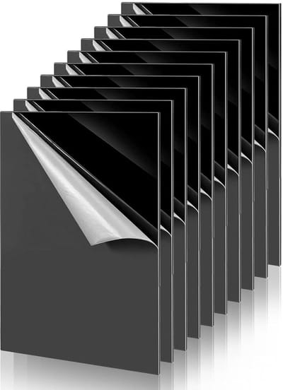 Acrylglas Platen - Kunststof Platen - Doe-het-zelf Projecten - Ondoorzichtig Zwart Materiaal - 15 x 20 cm