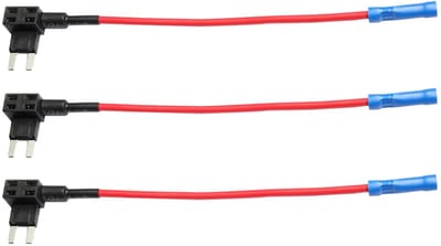 Dailygoody - 12V Fuse Tap - Micro 3-Pin - Hoge kwaliteit - 9 inch - Fuse Holder - Geschikt voor auto's en boten - Mini Blade Fuse