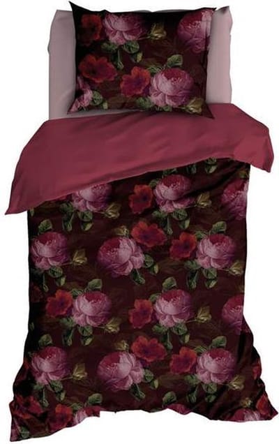 Satin d'Or Valeria - Dekbedovertrek - Eenpersoons - 140x200/220 cm - Red Bund