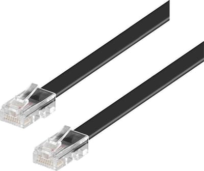 RJ45 - RJ45 8-aderige ISDN telefoonkabel / zwart - 10 meter