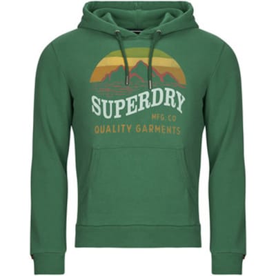 Superdry Outdoors Mountain Relaxed Hoodie Green Grootte: M