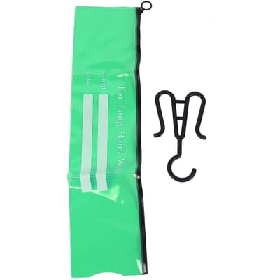 5 Set Haarverlenging Houder Tas Waterdicht Stofvrij Haarverlenging Houder Transparant PVC Afgesloten green