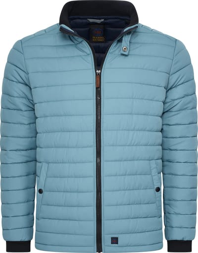 Mario Russo Wave Jacket - Jas Heren - Winterjas Heren - Waterafstotend - Stone Blue - M