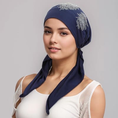 Dames Moslim Hijab Kanker Chemo Mutsen Bloemenprint Turban Muts Haarverlies Hoofddoek Elastisch moslim Hijab Sjaal Hoofdbedekking brown