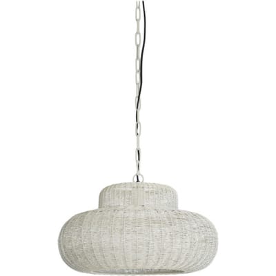 Light & Living - Hanglamp PIEDRA - Ø47x26cm - Wit