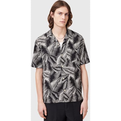 AllSaints Marseille Ss Shirt Pebblestone Grey Taglia: S | Camicie Casual Outlet | Uomo | Grigio