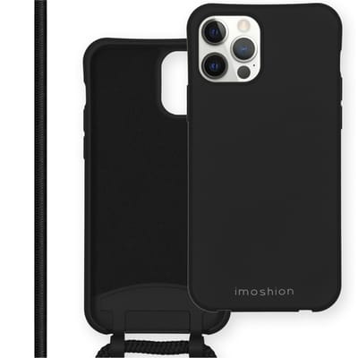 imoshion Hoesje - Geschikt voor Apple iPhone 12 Pro Max - Color Backcover met afneembaar koord - Zwart