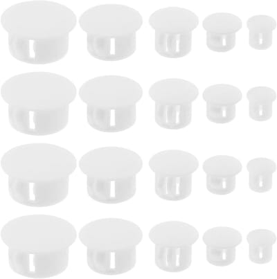 Gatpluggen Set - Afsluitdoppen - Gaten Afwerken - Verschillende Maten - 100 Stuks - Wit