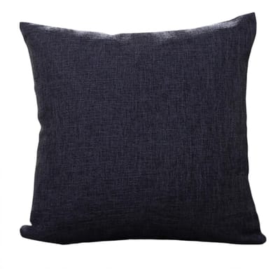 Housse de Coussin Décorative Couleur Unie 45x45cm Polyester Housse de Coussin Voiture Canapé Maison Coussin de Taille Décoration Housse de Coussins noir