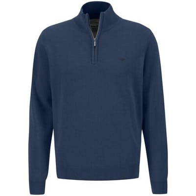 Fynch-Hatton Trui Troyer Zip Cotton Night / male