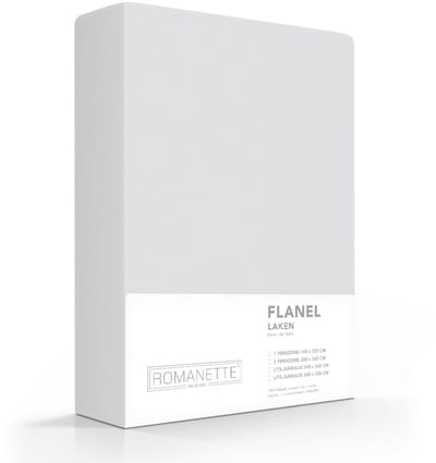Romanette Laken Flanel Silver - 240 x 260 cm - [Grijs]