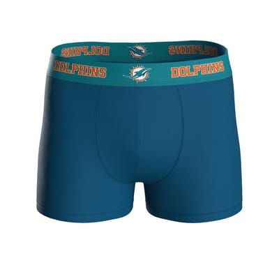 NFL Miami Dolphins 3-Pack 95% Cotton Boxers | Teal/Orange/Blue Size M voor Sport Fanzone