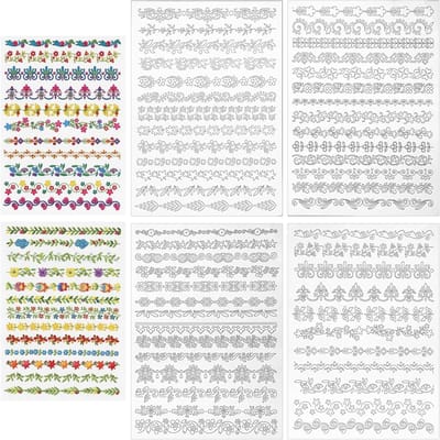 Wateroplosbare Zelfklevende Borduurpatronen voor Fleece - DIY Borduurstencils en Overdrachtspapier