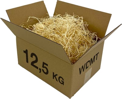 Houtwol opvulmateriaal - 12,5 kilo | Opvulmateriaal voor cadeau | Duurzaam vulmateriaal | Houtwol vulling wijnkist | Bruin